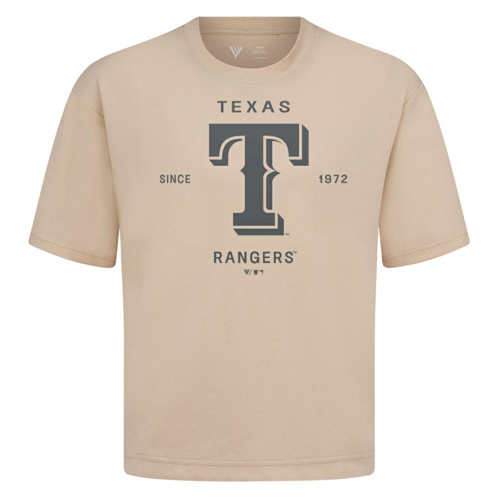 Texas Rangers Levelwear Crossway Oversized Luxe Signature Knit T-Shirt Outlet
