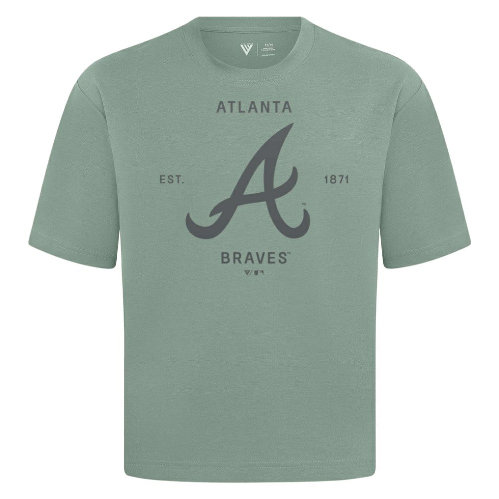 Atlanta Braves Levelwear Crossway Oversized Luxe Signature Knit T-Shirt for sale