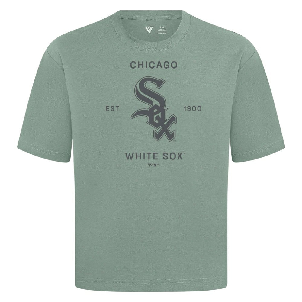 Chicago White Sox Levelwear Crossway Oversized Luxe Signature Knit T-Shirt for sale