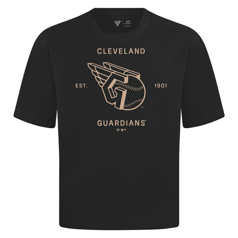 Cleveland Guardians Levelwear Crossway Oversized Luxe Signature Knit T-Shirt for sale
