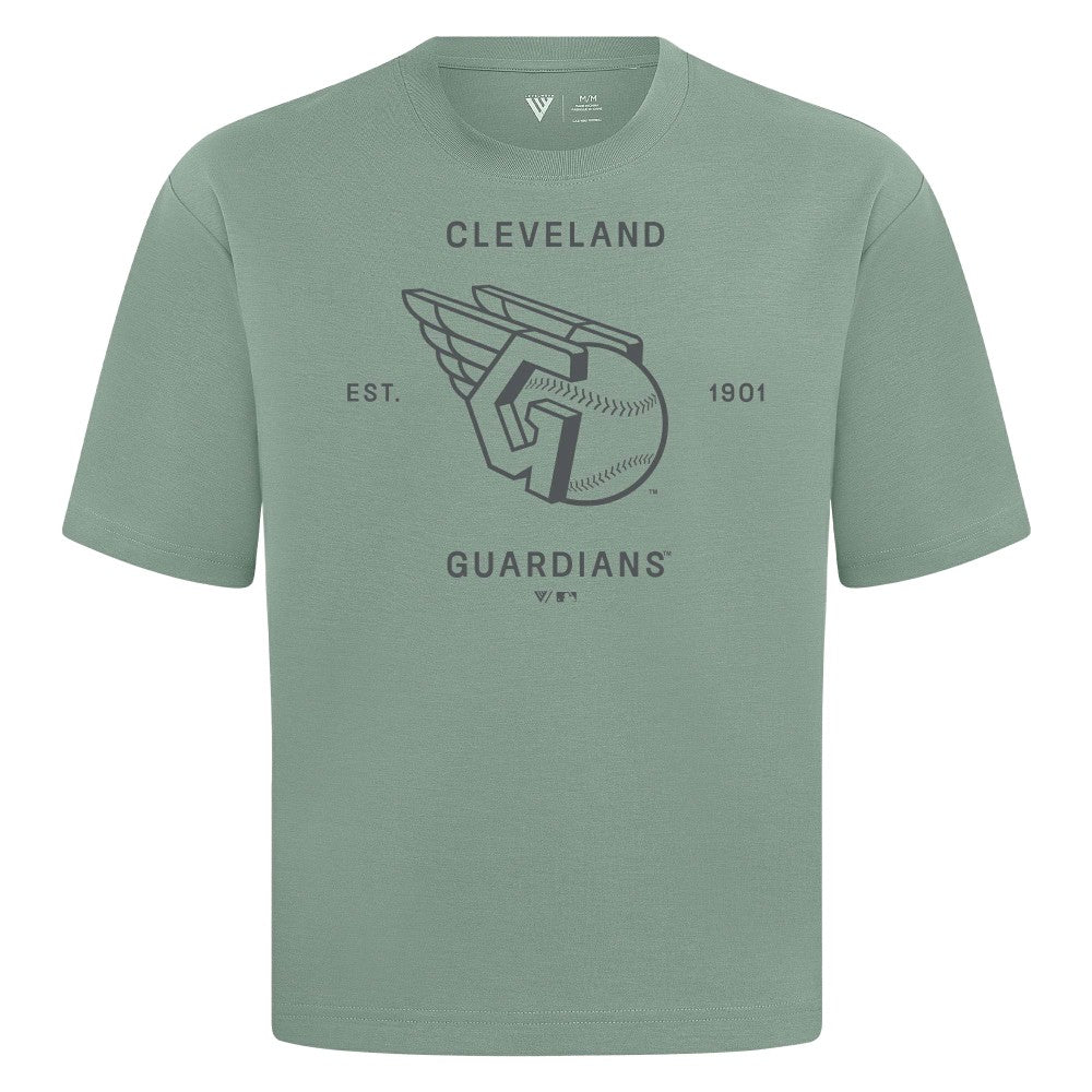 Cleveland Guardians Levelwear Crossway Oversized Luxe Signature Knit T-Shirt for sale