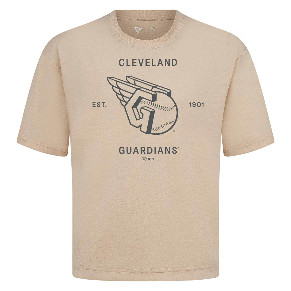Cleveland Guardians Levelwear Crossway Oversized Luxe Signature Knit T-Shirt Discount