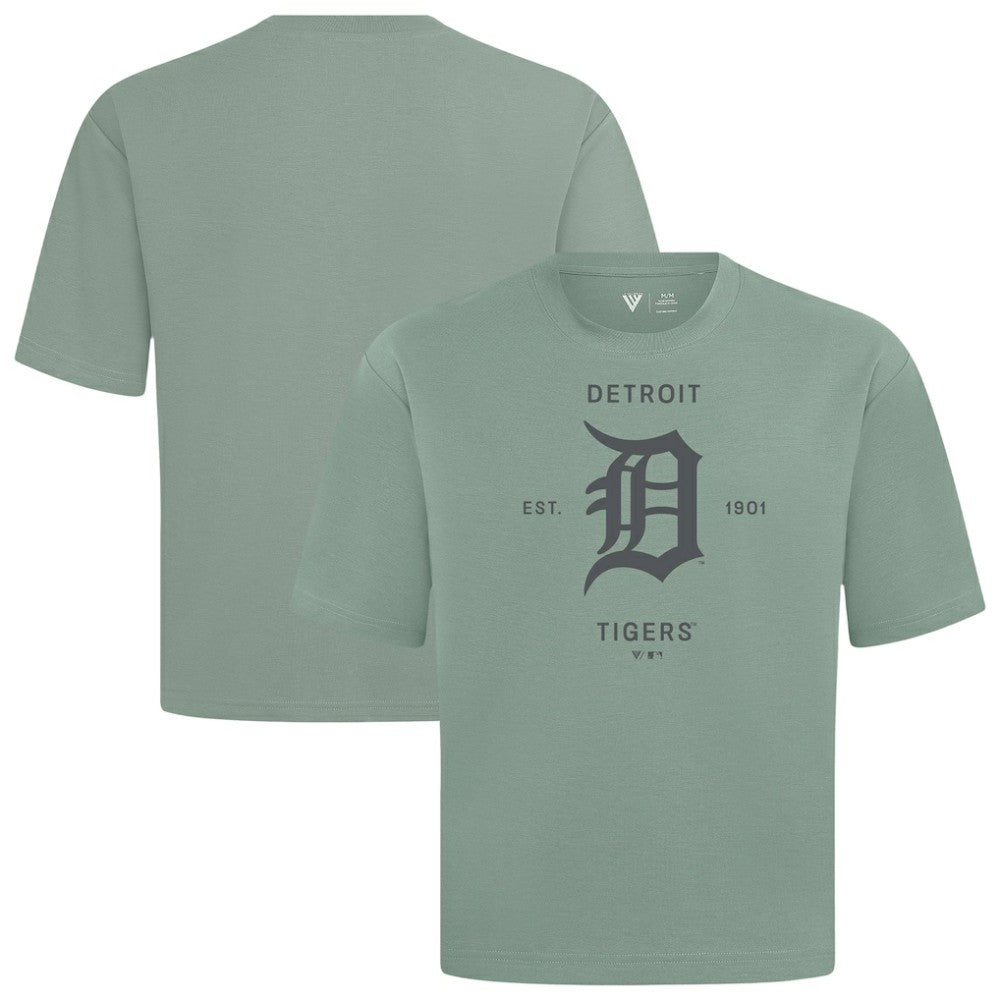 Detroit Tigers Levelwear Crossway Oversized Luxe Signature Knit T-Shirt Discount