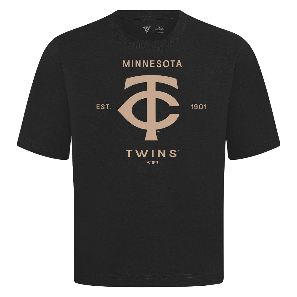 Minnesota Twins Levelwear Crossway Oversized Luxe Signature Knit T-Shirt Outlet