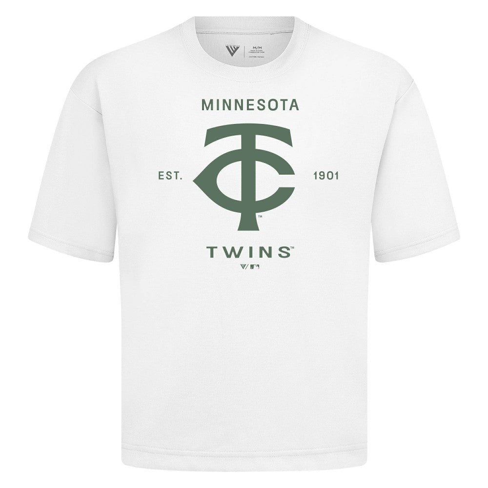 Minnesota Twins Levelwear Crossway Oversized Luxe Signature Knit T-Shirt Discount