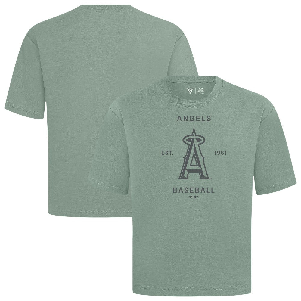 Los Angeles Angels Levelwear Crossway Oversized Luxe Signature Knit T-Shirt for sale