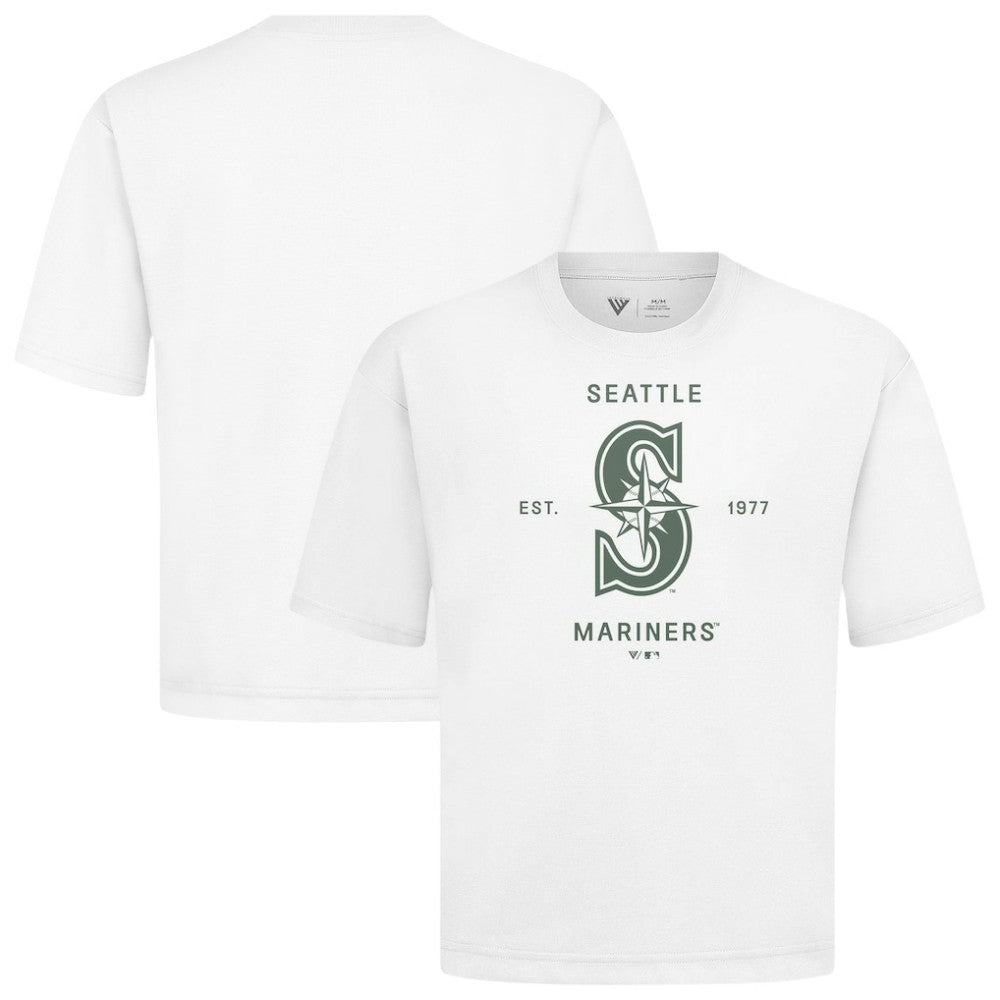 Seattle Mariners Levelwear Crossway Oversized Luxe Signature Knit T-Shirt for sale