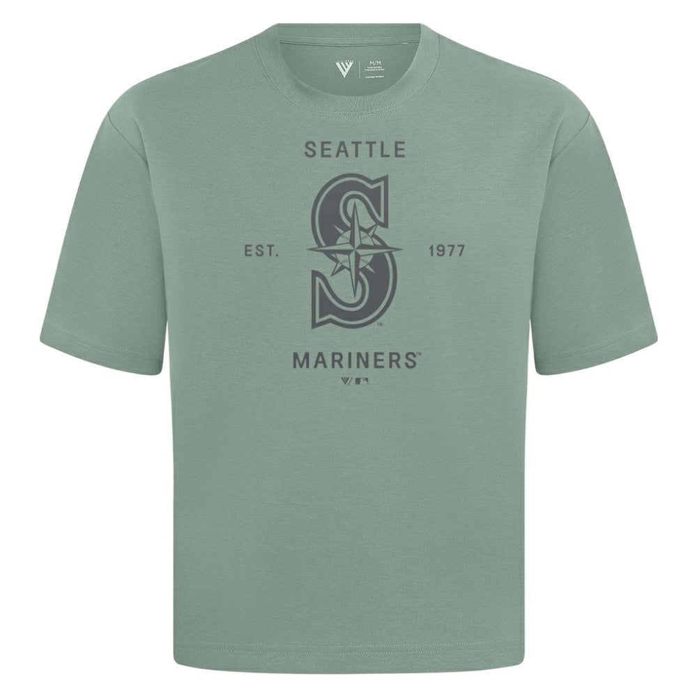 Seattle Mariners Levelwear Crossway Oversized Luxe Signature Knit T-Shirt for sale