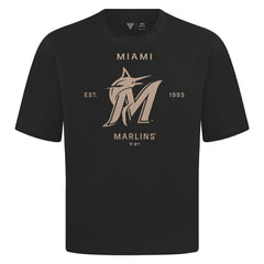 Miami Marlins Levelwear Crossway Oversized Luxe Signature Knit T-Shirt for sale