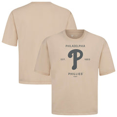 Philadelphia Phillies Levelwear Crossway Oversized Luxe Signature Knit T-Shirt Discount