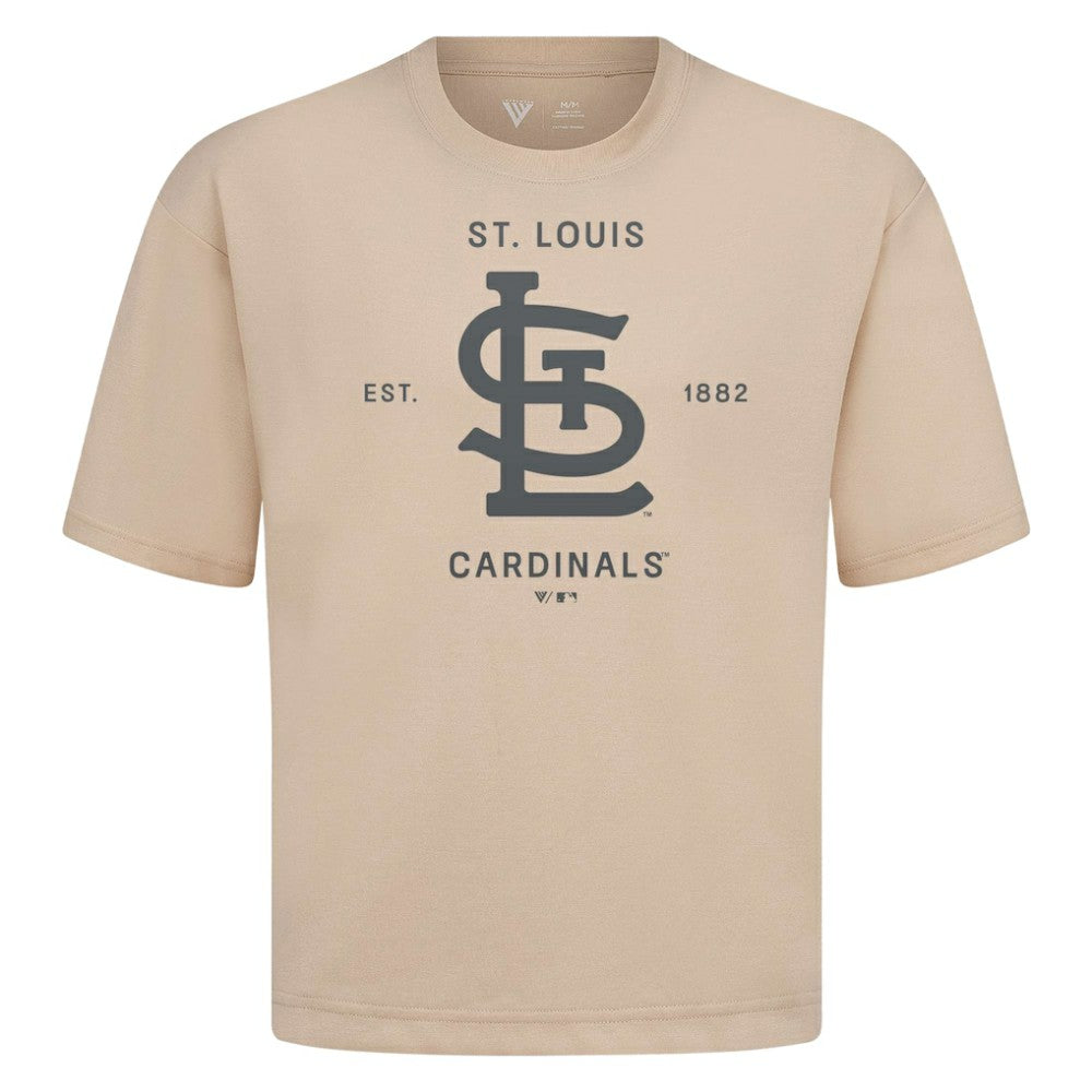 St. Louis Cardinals Levelwear Crossway Oversized Luxe Signature Knit T-Shirt Sale