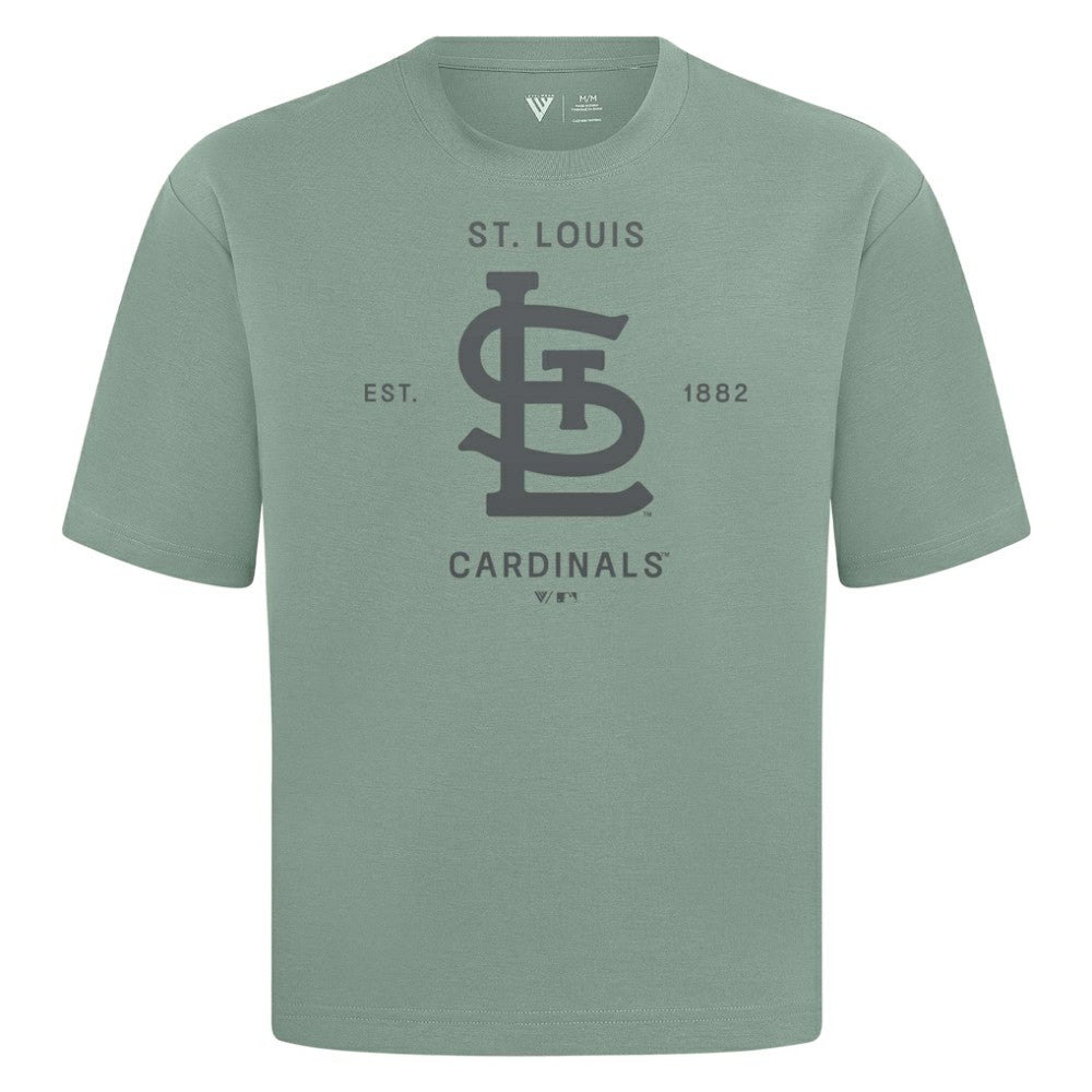 St. Louis Cardinals Levelwear Crossway Oversized Luxe Signature Knit T-Shirt for sale
