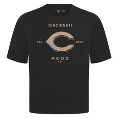 Cincinnati Reds Levelwear Crossway Oversized Luxe Signature Knit T-Shirt for sale
