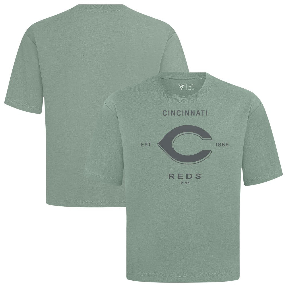 Cincinnati Reds Levelwear Crossway Oversized Luxe Signature Knit T-Shirt Near Me