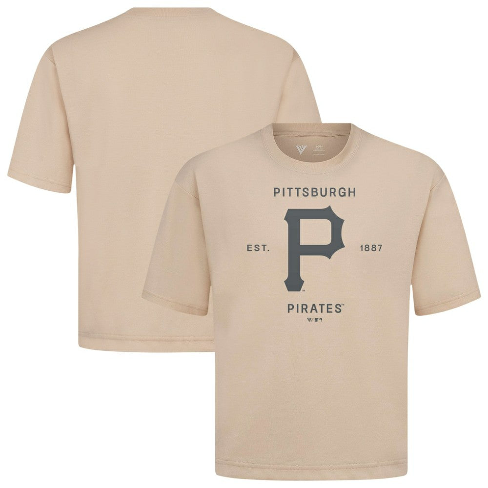 Pittsburgh Pirates Levelwear Crossway Oversized Luxe Signature Knit T-Shirt Outlet