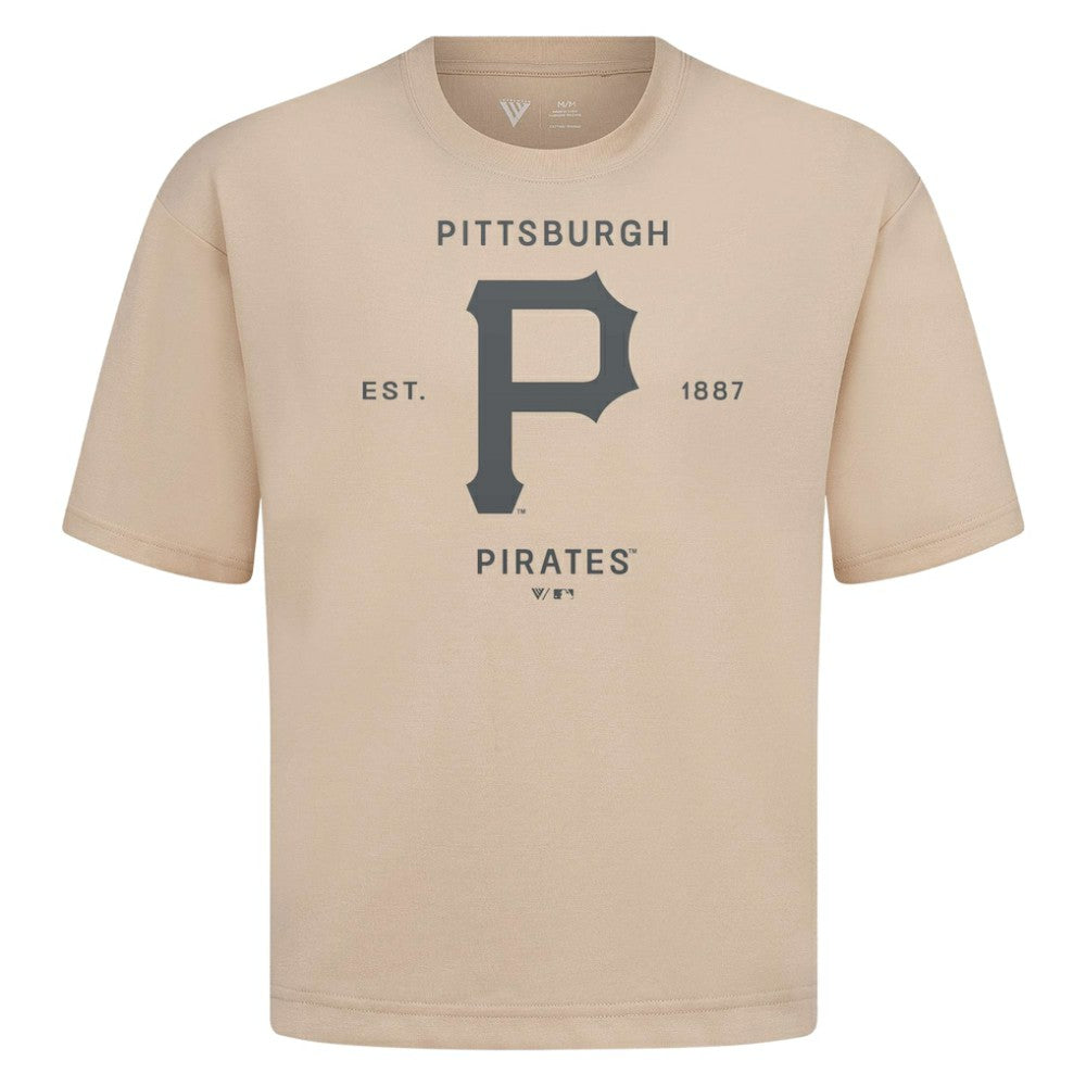 Pittsburgh Pirates Levelwear Crossway Oversized Luxe Signature Knit T-Shirt Outlet