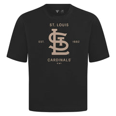 St. Louis Cardinals Levelwear Crossway Oversized Luxe Signature Knit T-Shirt Outlet