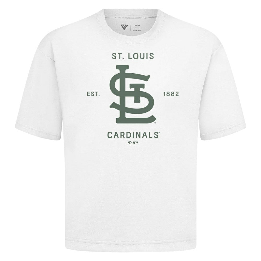 St. Louis Cardinals Levelwear Crossway Oversized Luxe Signature Knit T-Shirt Sale