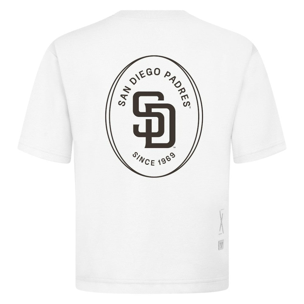 San Diego Padres Levelwear Signet Oversized Luxe Signature Knit T-Shirt Near Me
