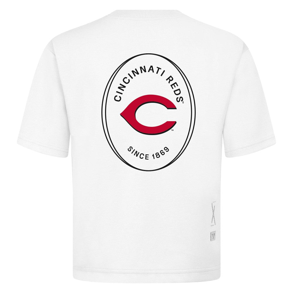 Cincinnati Reds Levelwear Signet Oversized Luxe Signature Knit T-Shirt for sale