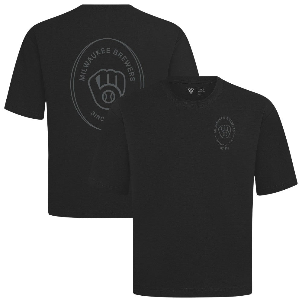 Milwaukee Brewers Levelwear Signet Oversized Luxe Signature Knit T-Shirt Outlet