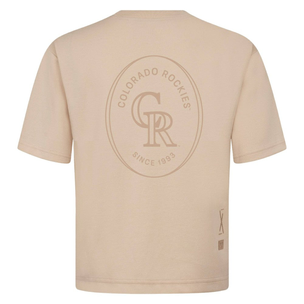 Colorado Rockies Levelwear Signet Oversized Luxe Signature Knit T-Shirt Discount