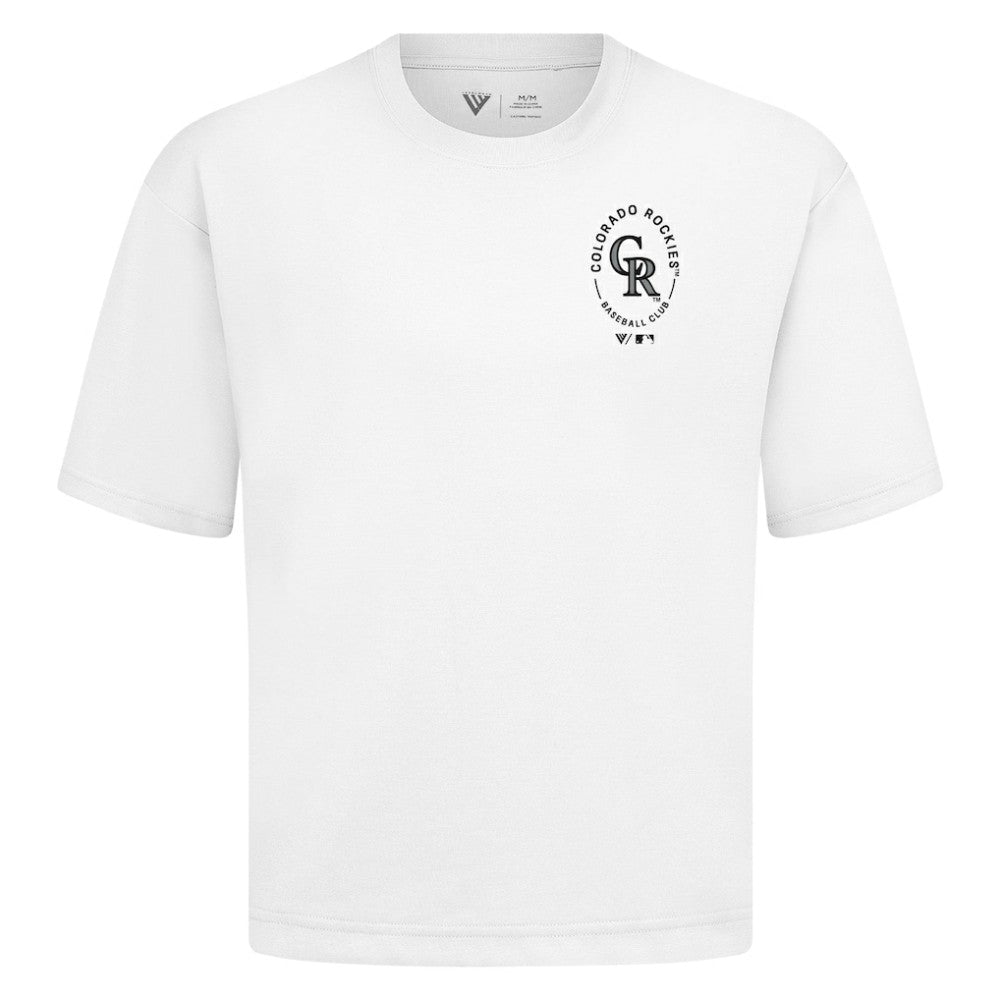 Colorado Rockies Levelwear Signet Oversized Luxe Signature Knit T-Shirt Outlet