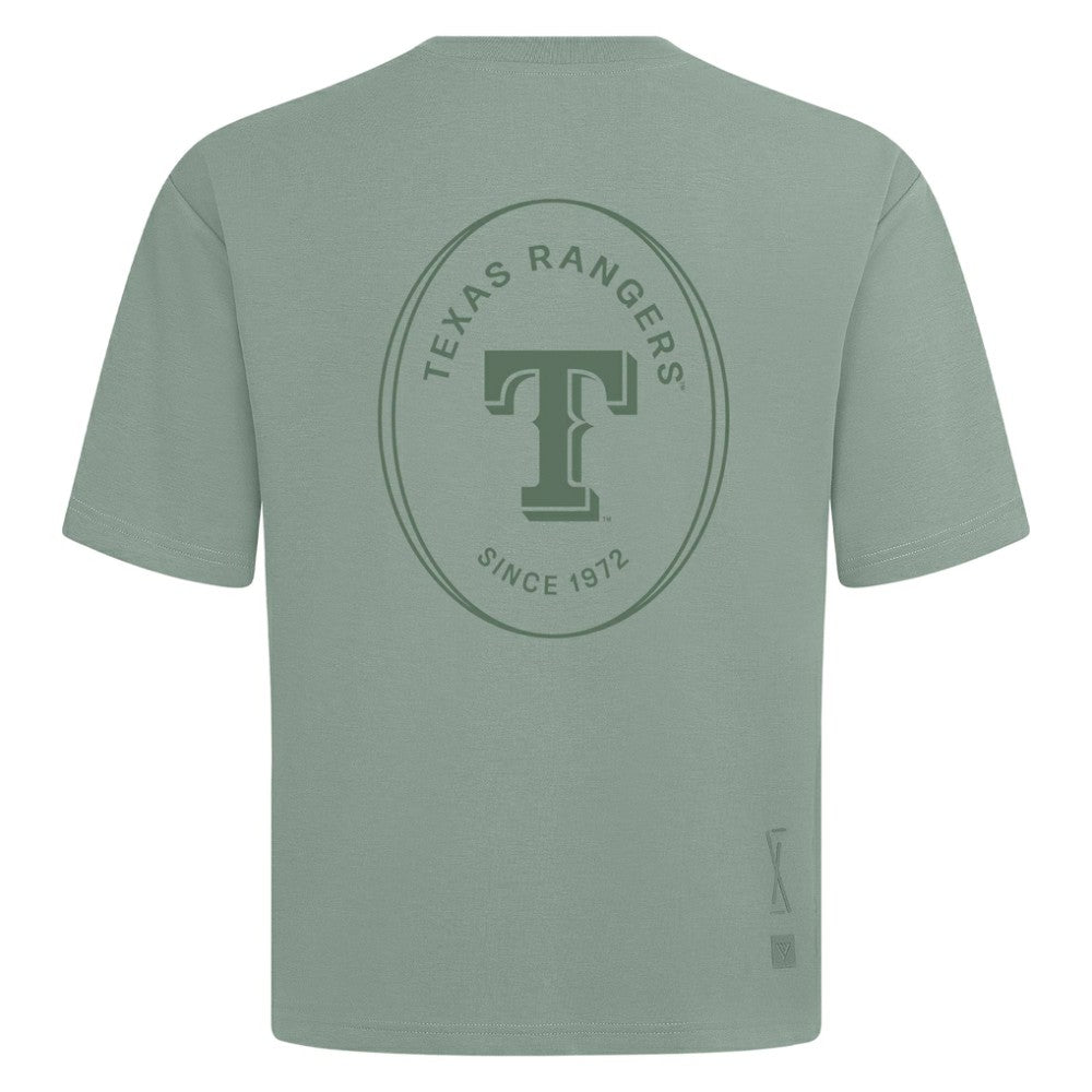 Texas Rangers Levelwear Signet Oversized Luxe Signature Knit T-Shirt Outlet