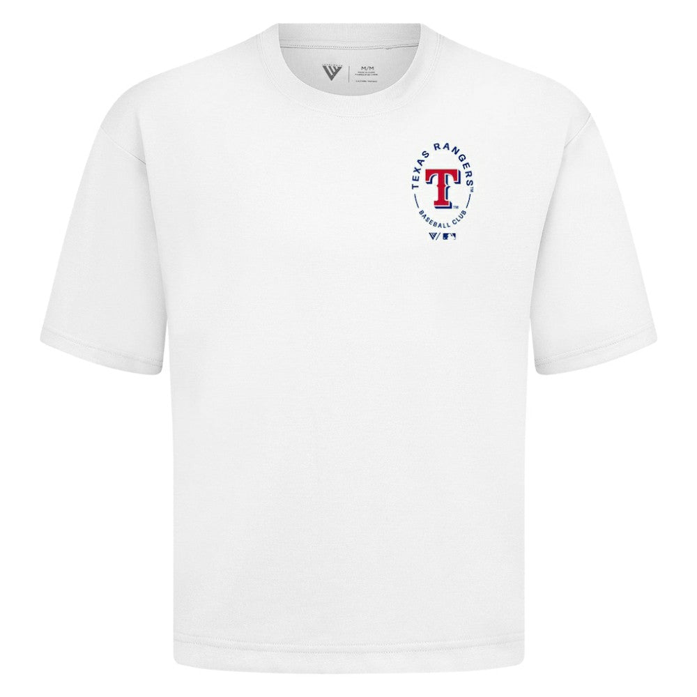 Texas Rangers Levelwear Signet Oversized Luxe Signature Knit T-Shirt for sale