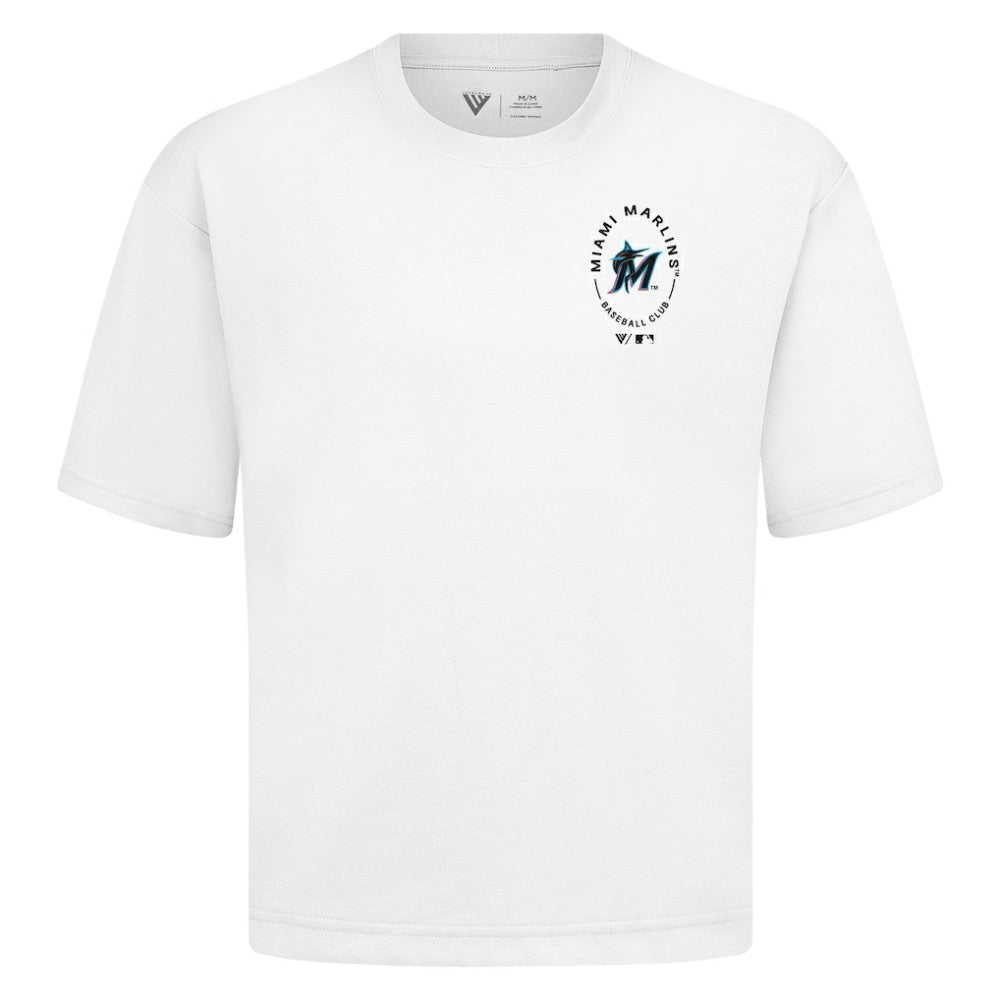 Miami Marlins Levelwear Signet Oversized Luxe Signature Knit T-Shirt Discount