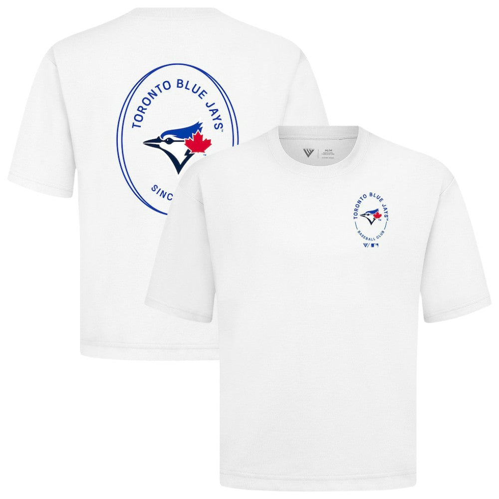 Toronto Blue Jays Levelwear Signet Oversized Luxe Signature Knit T-Shirt Discount