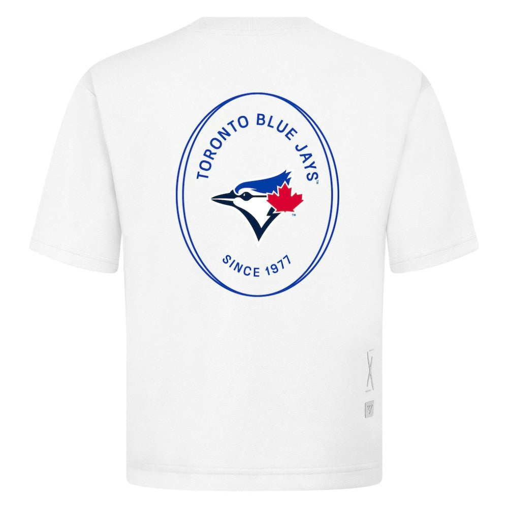 Toronto Blue Jays Levelwear Signet Oversized Luxe Signature Knit T-Shirt Discount