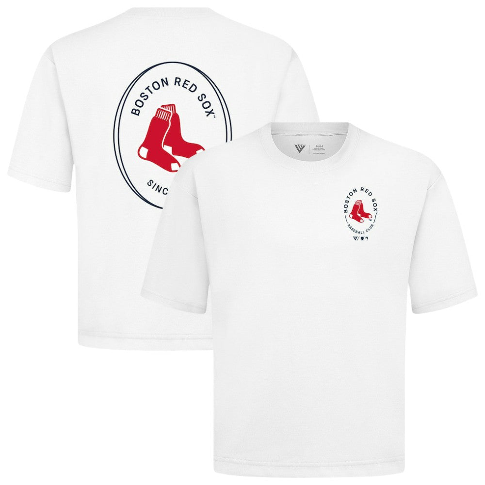 Boston Red Sox Levelwear Signet Oversized Luxe Signature Knit T-Shirt Sale