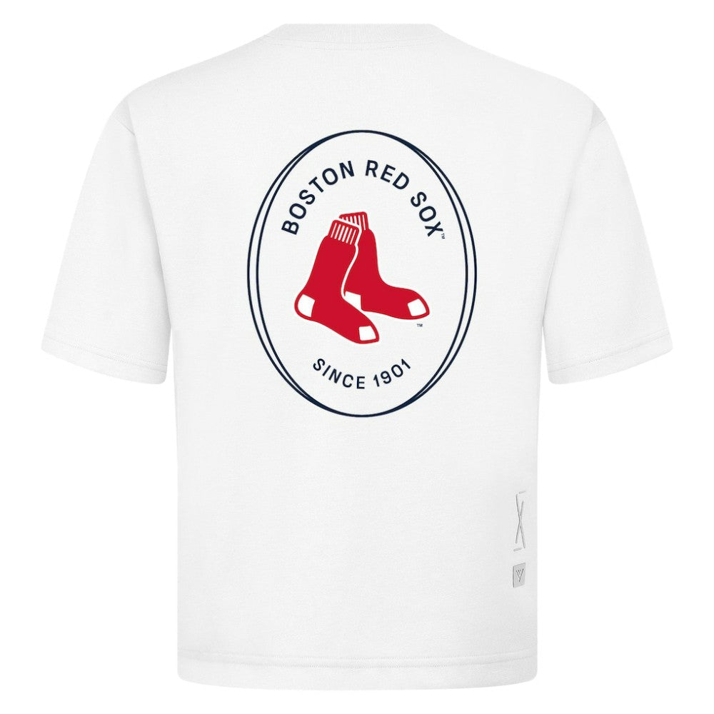 Boston Red Sox Levelwear Signet Oversized Luxe Signature Knit T-Shirt Sale