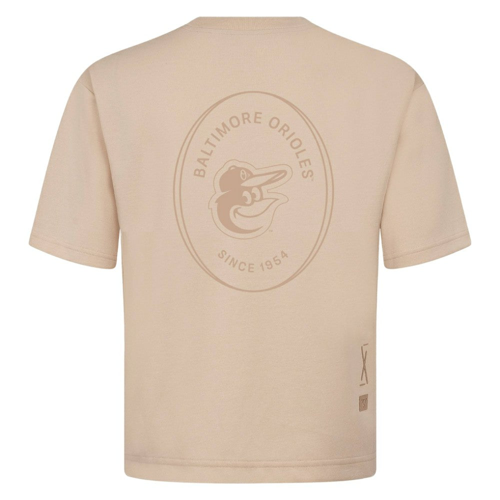 Baltimore Orioles Levelwear Signet Oversized Luxe Signature Knit T-Shirt for sale