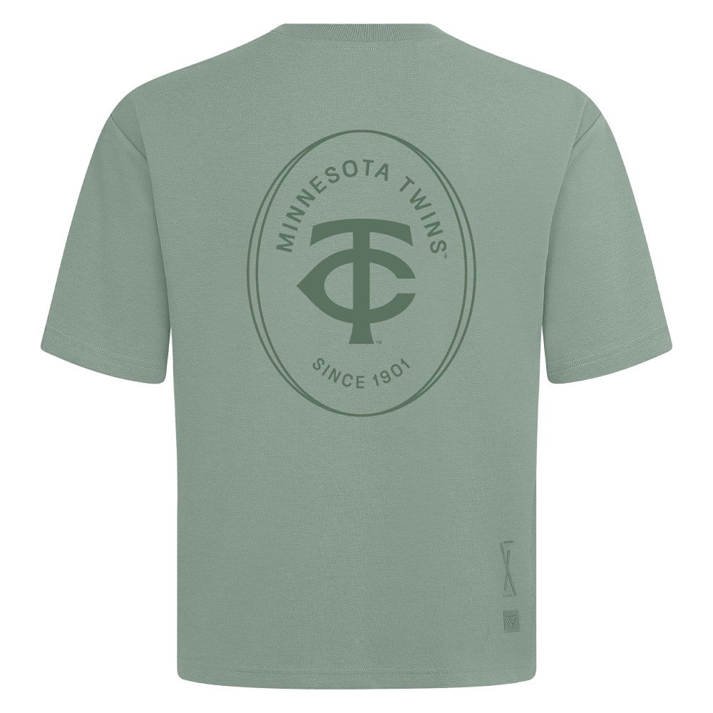 Minnesota Twins Levelwear Register Oversized Luxe Signature Knit T-Shirt Discount