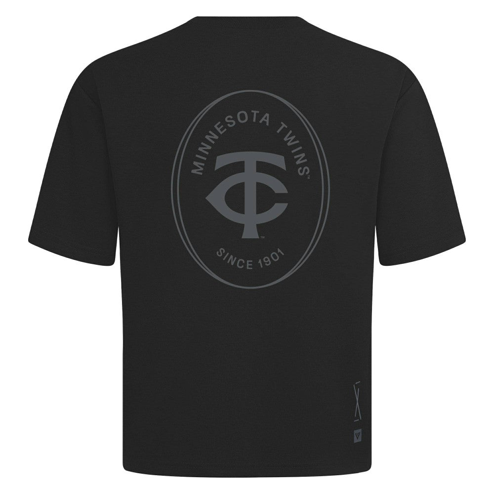 Minnesota Twins Levelwear Register Oversized Luxe Signature Knit T-Shirt for sale