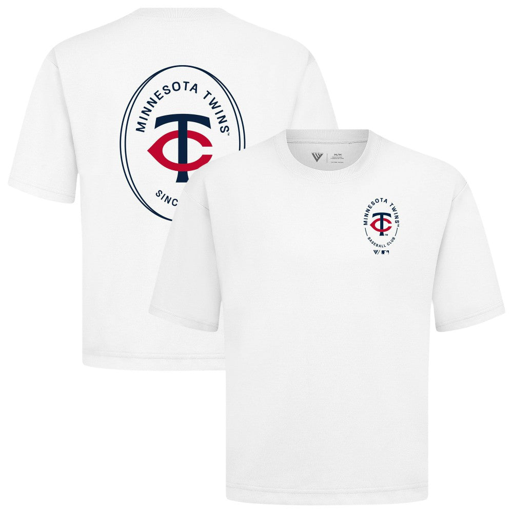 Minnesota Twins Levelwear Register Oversized Luxe Signature Knit T-Shirt for sale