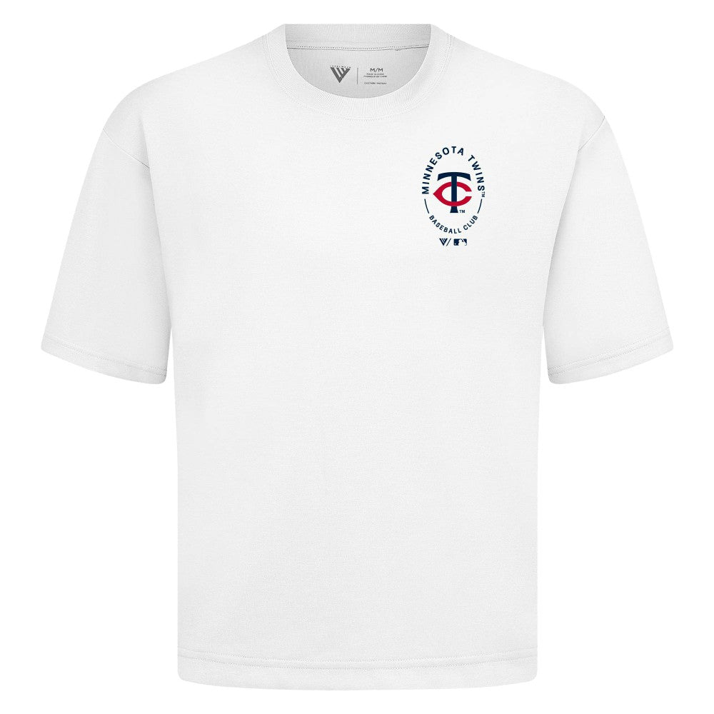 Minnesota Twins Levelwear Register Oversized Luxe Signature Knit T-Shirt for sale