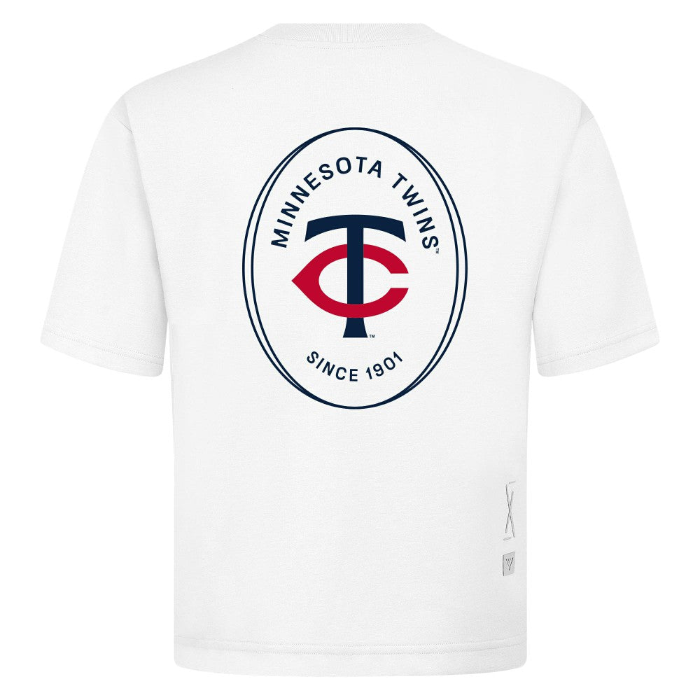 Minnesota Twins Levelwear Register Oversized Luxe Signature Knit T-Shirt for sale