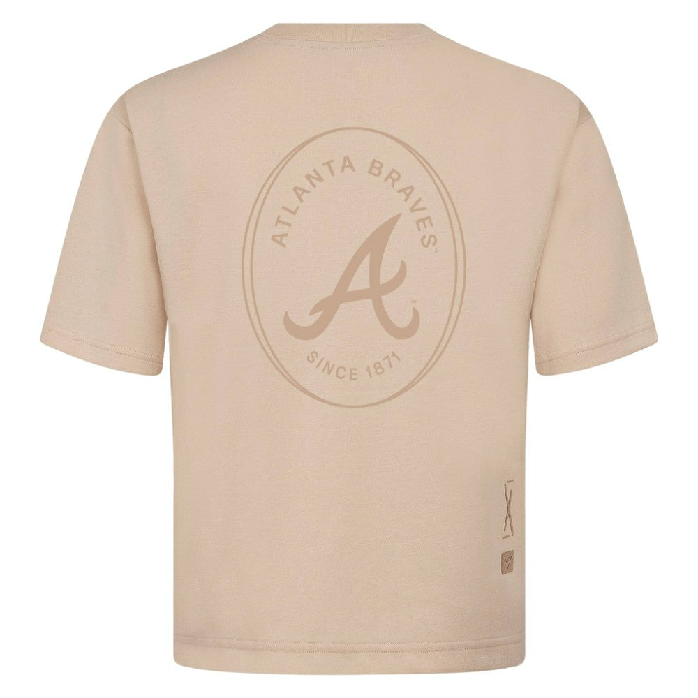 Atlanta Braves Levelwear Register Oversized Luxe Signature Knit T-Shirt Discount