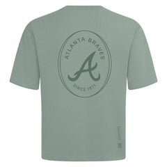Atlanta Braves Levelwear Register Oversized Luxe Signature Knit T-Shirt Discount