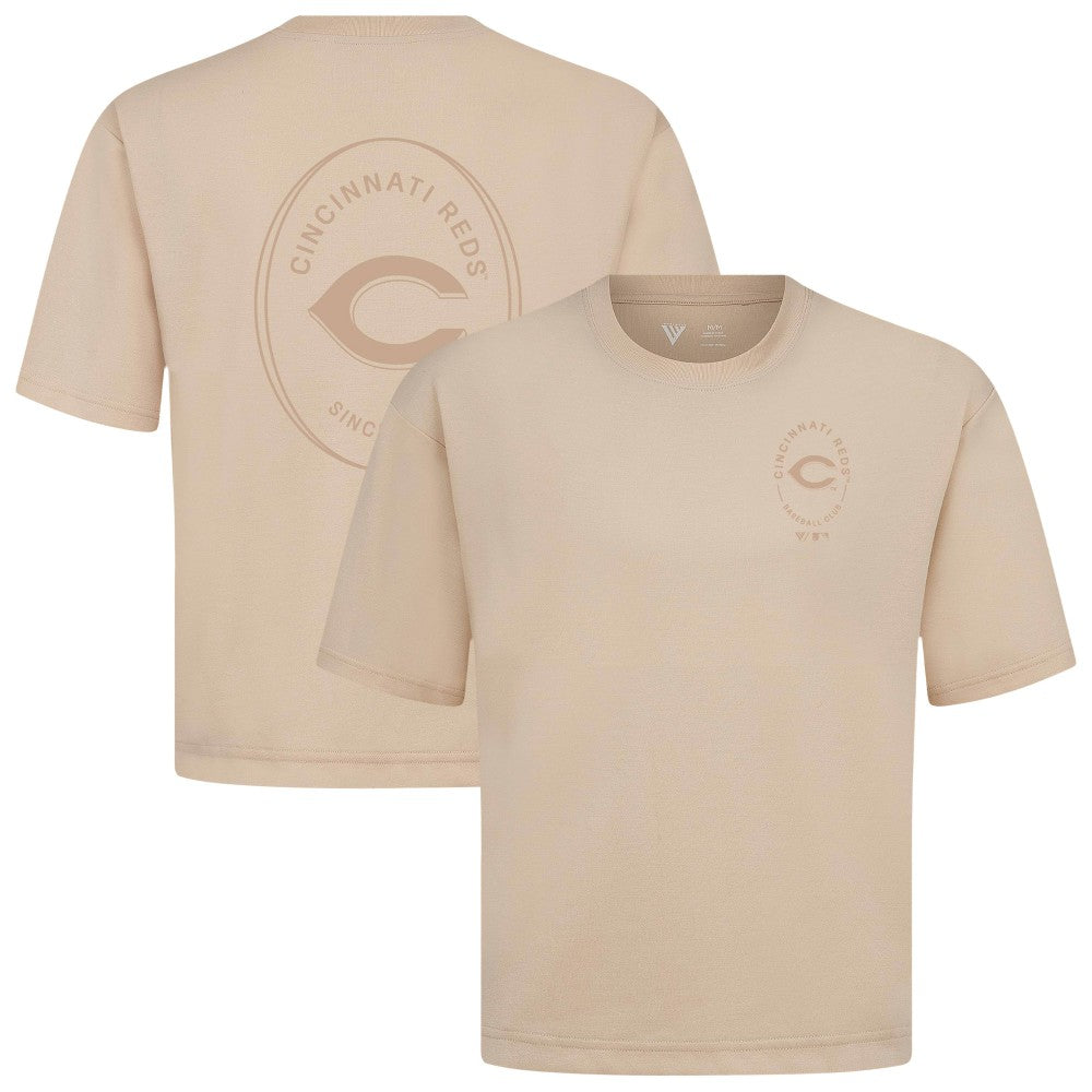 Cincinnati Reds Levelwear Register Oversized Luxe Signature Knit T-Shirt Sale