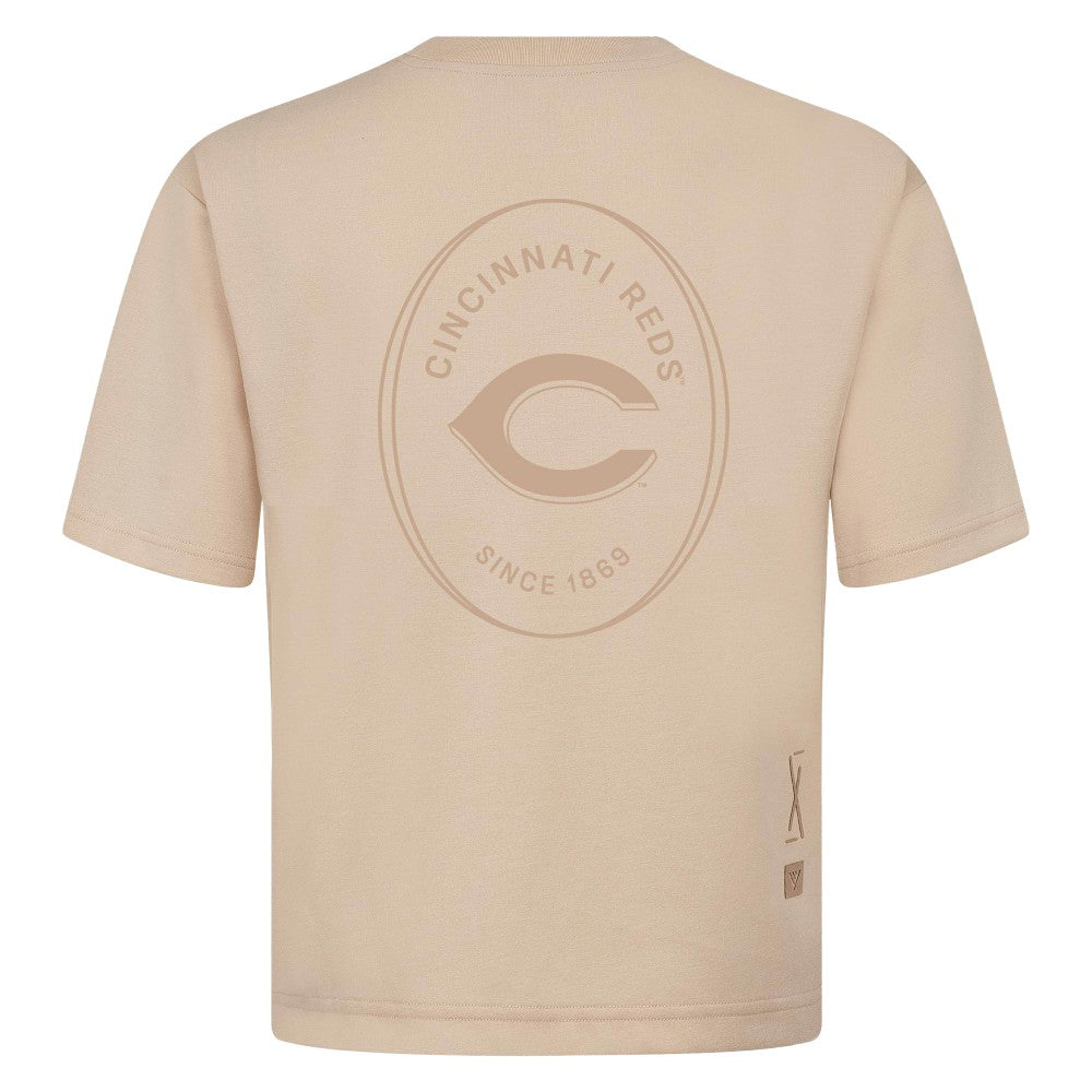 Cincinnati Reds Levelwear Register Oversized Luxe Signature Knit T-Shirt Sale