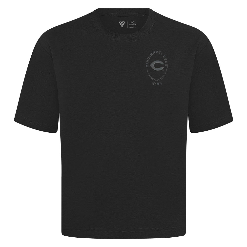 Cincinnati Reds Levelwear Register Oversized Luxe Signature Knit T-Shirt Outlet
