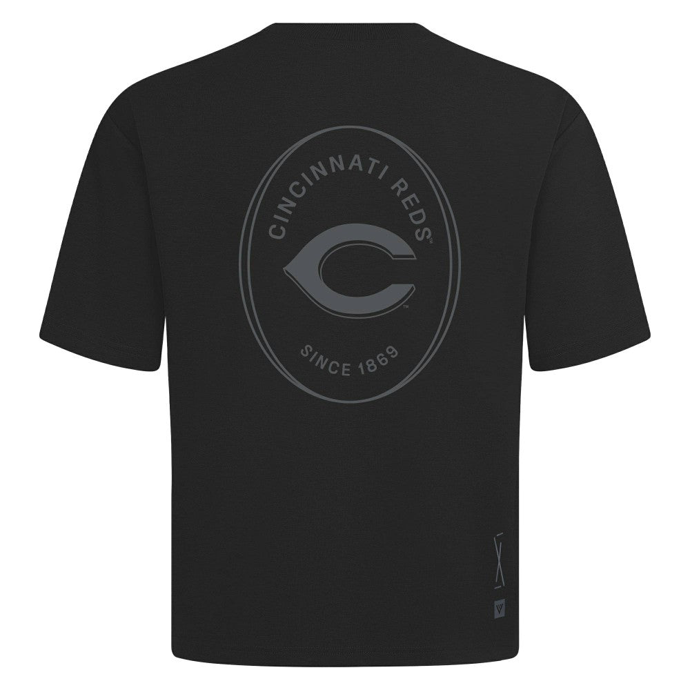 Cincinnati Reds Levelwear Register Oversized Luxe Signature Knit T-Shirt Outlet