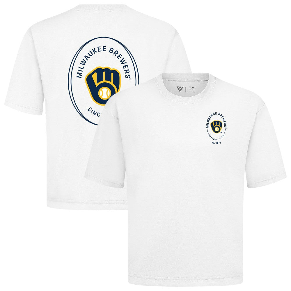 Milwaukee Brewers Levelwear Register Oversized Luxe Signature Knit T-Shirt Discount