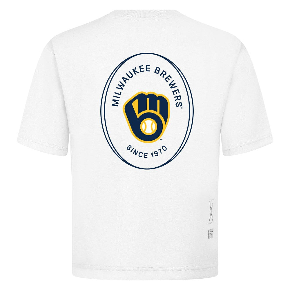 Milwaukee Brewers Levelwear Register Oversized Luxe Signature Knit T-Shirt Discount