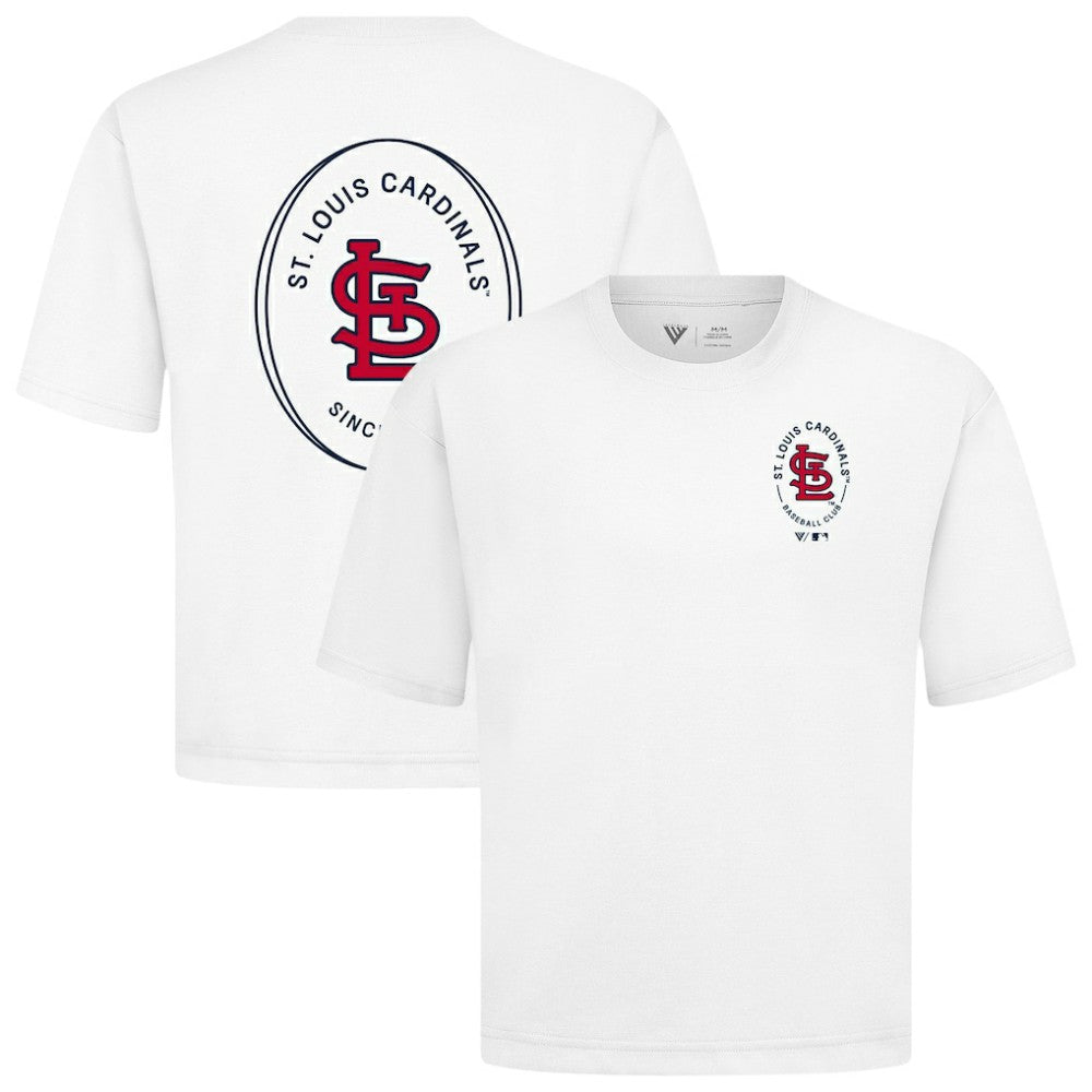 St. Louis Cardinals Levelwear Register Oversized Luxe Signature Knit T-Shirt Outlet