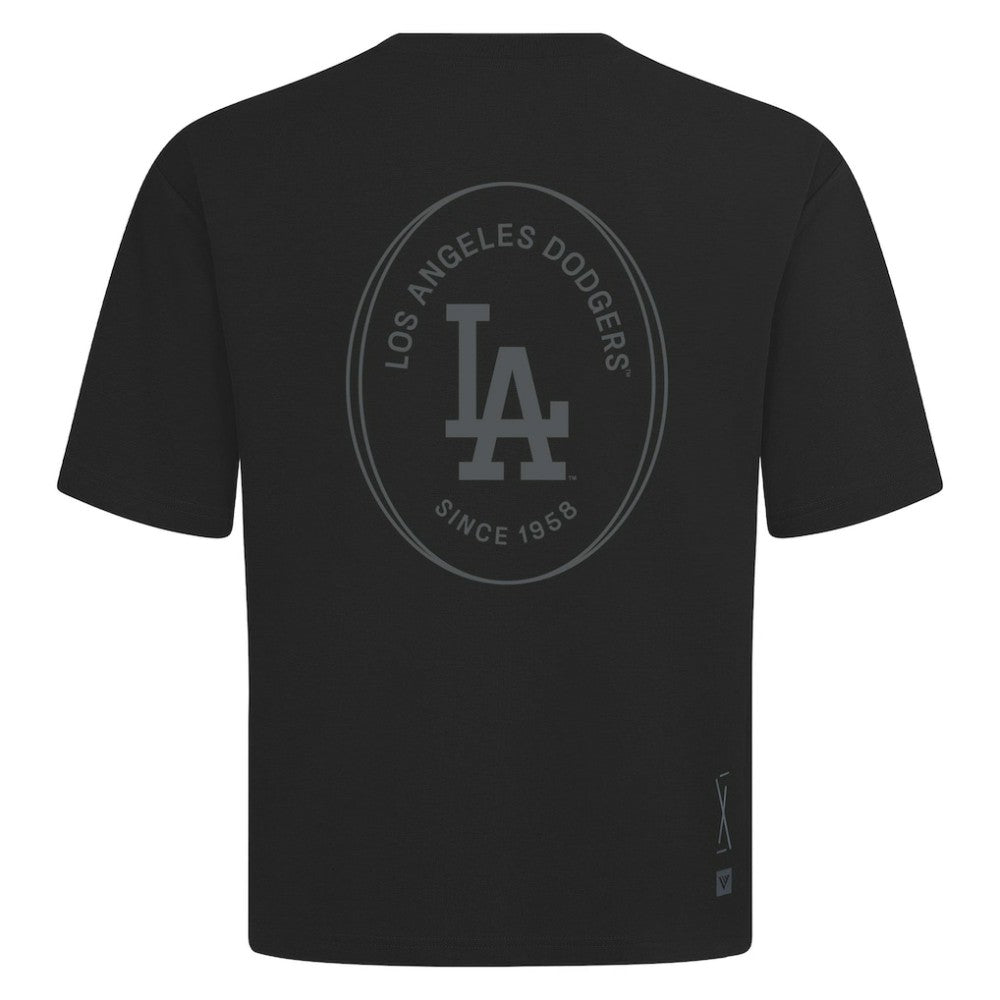 Los Angeles Dodgers Levelwear Register Oversized Luxe Signature Knit T-Shirt Discount